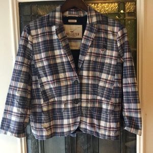 Hollister plaid blazer size large